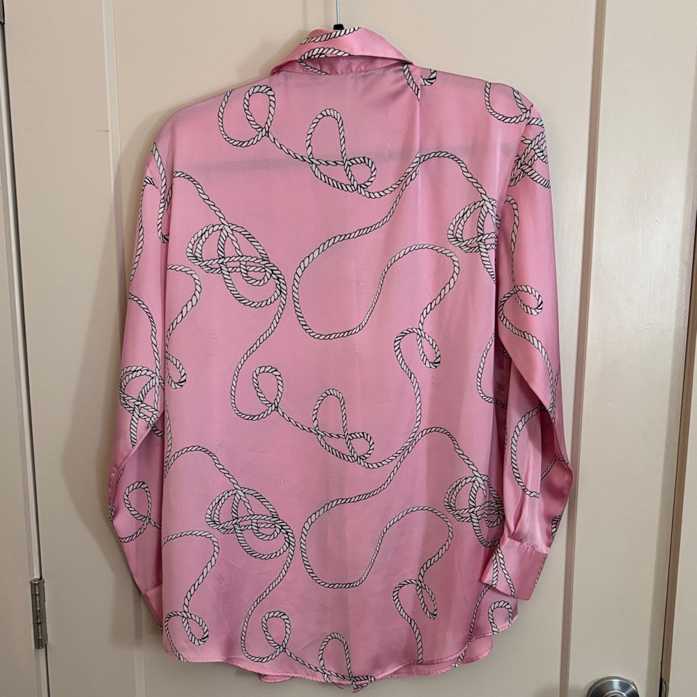 Zara Pink Rope Pattern Blouse - Picture 4 of 4